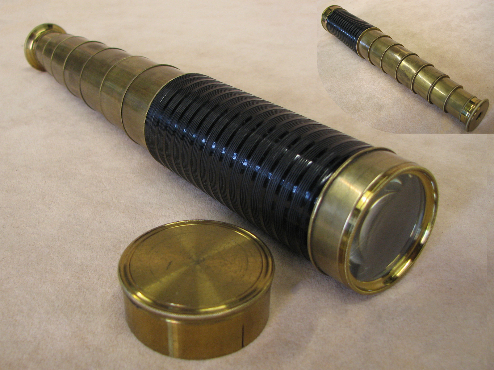 Adie & Son Mariners seven draw pocket telescope circa 1850 